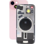 Kryt Apple iPhone 15 Sklo Zadního Housingu + Sklíčko Kamery + Kovová Destička + Magsafe Magnet růžový – Zboží Živě