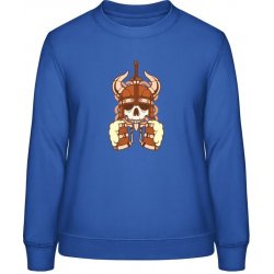 AWDis Sweat mikina Design Pivní Viking Královská modrá