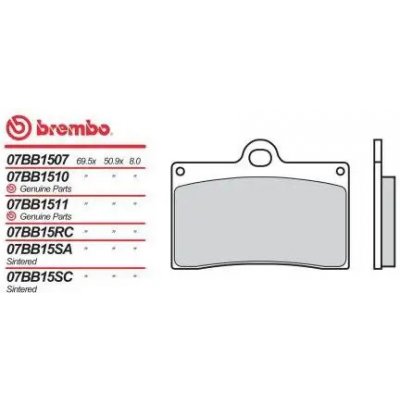 Brembo Přední brzdové destičky Brembo Laverda 750 GHOST STRIKE 1997 - směs SA – Zbozi.Blesk.cz