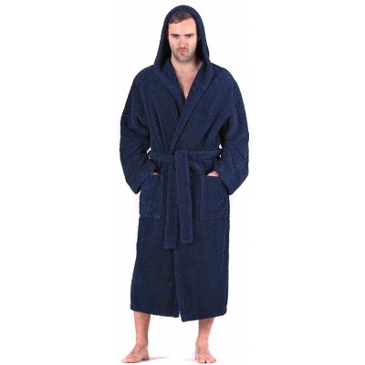 Vestis pánský župan Athena s kapucí tmavě modrá – Zbozi.Blesk.cz