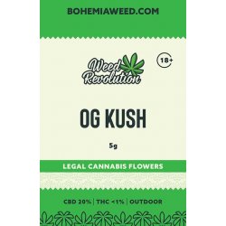 Weed Revolution Og Kush Outdoor CBD 20% THC 1% 5 g