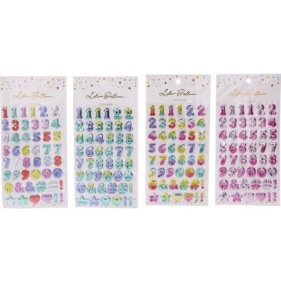 Wiky Nálepky 23x11 cm číslice s glitrem – Sleviste.cz