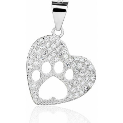 Nubis Stříbrný přívěsek srdce psí tlapka NB 4620 – Sleviste.cz