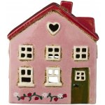 Ib Laursen Keramický svícen Ebeltoft Strawberry vine, růžová barva, modrá barva, zelená barva, keramika – Hledejceny.cz