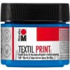 Barva na textil Tiskařská barva Marabu Textil Print 100 ml modrá cyan