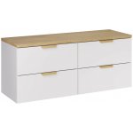 Comad Koupelnová skříňka pod deskové umyvadlo set Aster White 120 bílá/dub cremona – Zboží Dáma