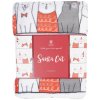 Deka BBK Vánoční deka z mikrovlákna Santa cat bílá mall VO 150x200