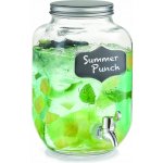 Zeller Skleněná nádoba na limonádu s kohoutkem a víkem 3,8 l 26x16 cm – Zboží Dáma