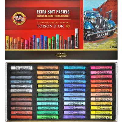 Koh-i-noor křídy pastely prašné umělcké extra soft Toison D´or souprava 48 ks – Zboží Dáma