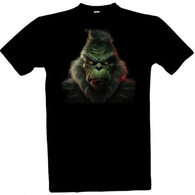 Tričko s potiskem Hororový Grinch pánské Černá – Zboží Mobilmania