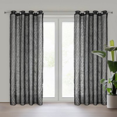 Takoy Závěs LAUREL zdobený nadýchanou mohérovou přízí 140 x 250 cm-HF-456255 | 140 x 250 cm – Hledejceny.cz