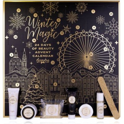 Accentra Adventní kalendář WINTER MAGIC NOIR ve čtvercové krabičce – Zboží Dáma