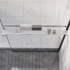 Koupelnový nábytek Nábytek XL Police na stěnu průchozí sprchy chromová 80 cm hliník