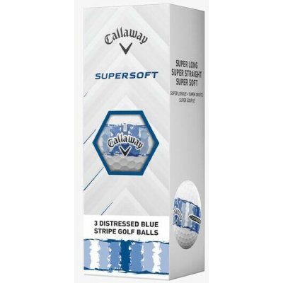 Callaway Supersoft- Distressed Blue Stripe bílé 3 x 3 ks – Zboží Mobilmania