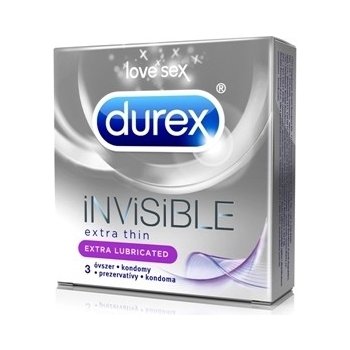 Durex Invisible Extra Lubricated 3 ks