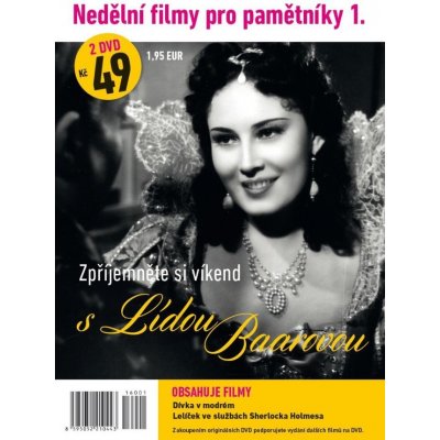 Nedělní filmy pro pamětníky 1. - Lída Baarová - 2 DVD pošetka – Zboží Mobilmania