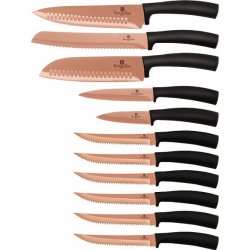 berlingerhaus BH-2610 Sada nožů s nepřilnavým povrchem 11 ks Rosegold Metallic Line