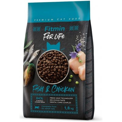 Fitmin For Life Adult Fish and Chicken pro kočky 1,8 kg