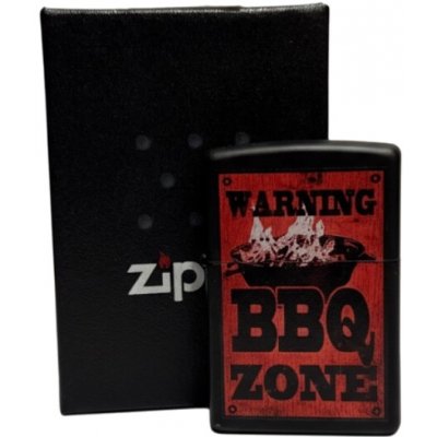 Zippo schwarz color "Warning BBQ Zone" – Hledejceny.cz