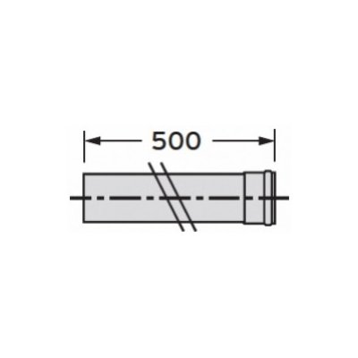 Vaillant trubka odkouření 80 x 500 mm 303252 – Sleviste.cz