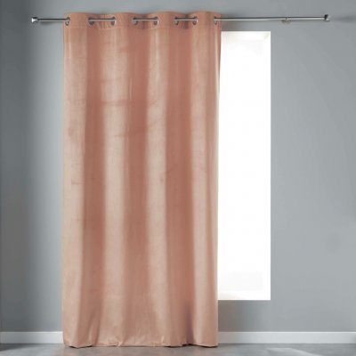 Douceur d'intérieur Záclona s očky VELVETINE, 140 x 240 cm, světle růžová růžová – Hledejceny.cz