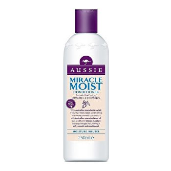 Aussie Miracle Moist kondicionér pro suché a poškozené vlasy With Australian Macadamia Nut Oil 250 ml