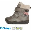 Dětské kotníkové boty D.D.Step dívčí zimní obuv W071-374AM šedá