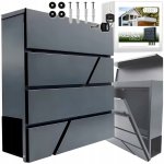 Poštovní schránka se schránkou na noviny SEDDŌ, černá – Zboží Mobilmania