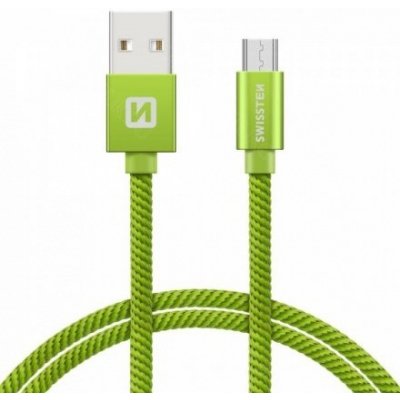 Swissten 7152230777 datový USB - micro USB, 2m, zelený – Zbozi.Blesk.cz