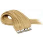 40cm tape hair pravé lidské vlasy přírodní blond – Zboží Dáma