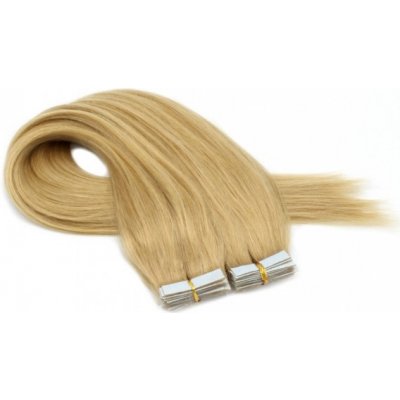 40cm tape hair pravé lidské vlasy přírodní blond – Zboží Dáma