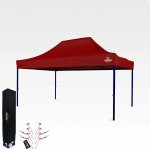 BRIMO Výstavní stan 3x4,5m (45mm ocel) bez 3 stěn Červená S. Ocel eco – Sleviste.cz