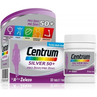 Multivitamin Centrum Silver 50+ pro ženy 30 tablet