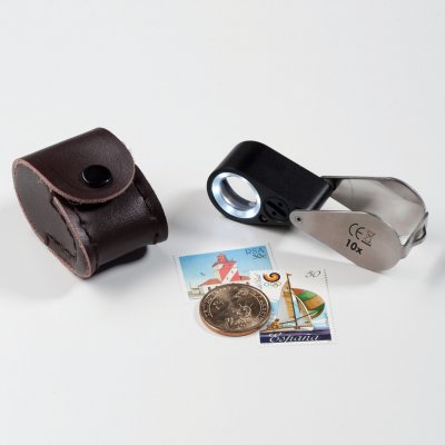 Leuchtturm Kapesní skládací lupa s UV diodami, 10x zvětšení – Zboží Dáma