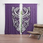 Sablio Závěs BLACK PANTHER wakanda forever Bílý: 2ks 140x250cm – Hledejceny.cz