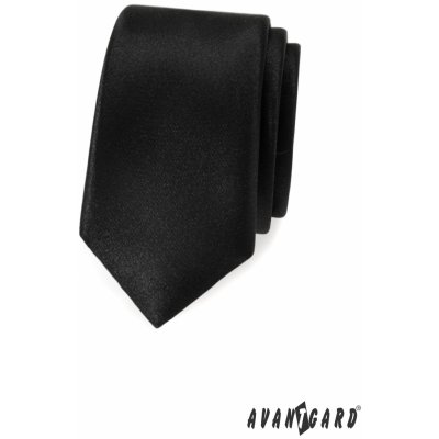 Avantgard kravata Lux Slim 571 9015 Černá – Zboží Mobilmania