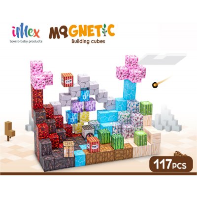 iMex Toys Magnetická stavebnice 117 ks ve stylu minecraft – Hledejceny.cz
