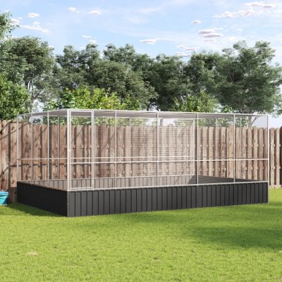 vidaXL Voliéra s nástavbou stříbrná 518 x 307 x 212 cm ocel – Hledejceny.cz