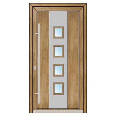OknaDvereNaMiru.cz Vchodové dveře INOX 1832 antracit 90 x 200 cm – Zboží Mobilmania