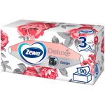 Zewa Deluxe papírové kapesníčky bílé Box 3-vrstvé 90 ks – Zboží Dáma