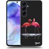 Pouzdro a kryt na mobilní telefon Samsung Picasee silikonové Samsung Galaxy A55 5G Flamingos couple černé