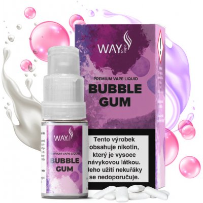 WAY to Vape Bubble Gum 10 ml 3 mg – Zbozi.Blesk.cz