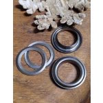 Průchodky s podložkou vnitřní Ø14 mm / vnější Ø22 mm balení 2 kusy, barva nikl černý – Zboží Dáma