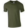 Pánské Tričko Gildan bavlněné tričko SOFTSTYLE vojenská zelená žíhaná