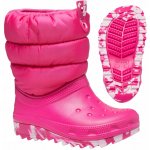 Crocs CLASSIC NEO PUFF BOOT K dětské 207684 6X0 Růžový – Zboží Dáma