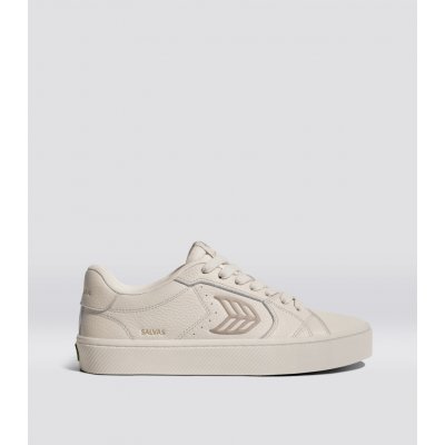 Cariuma SALVAS All Almond Milk Premium Leather Plaza Taupe Logo Sneaker – Hledejceny.cz