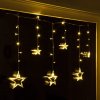 Vánoční osvětlení Nábytek XL HI Světelný závěs s hvězdami Fairy 63 LED diod