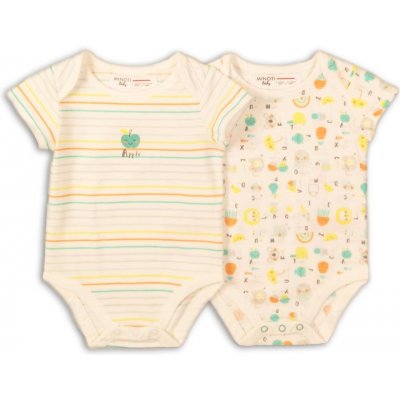 Minoti Body kojenecké 2pack Minoti ABC bílá – Hledejceny.cz
