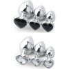 Anální kolík Boss Series Jewellery Silver Heart Plug Čirá S