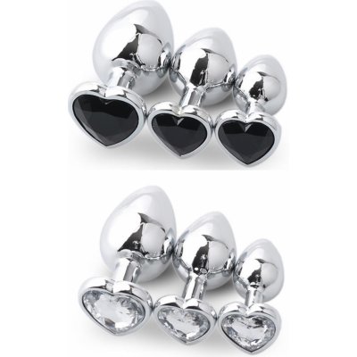 Boss Series Jewellery Silver Heart Plug Čirá S – Zbozi.Blesk.cz